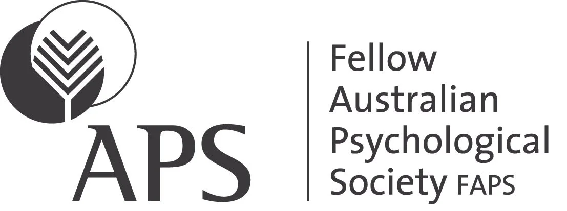 Logo of the Australian Psychological Society, with "Fellow Australian Psychological Society FAPS" text.