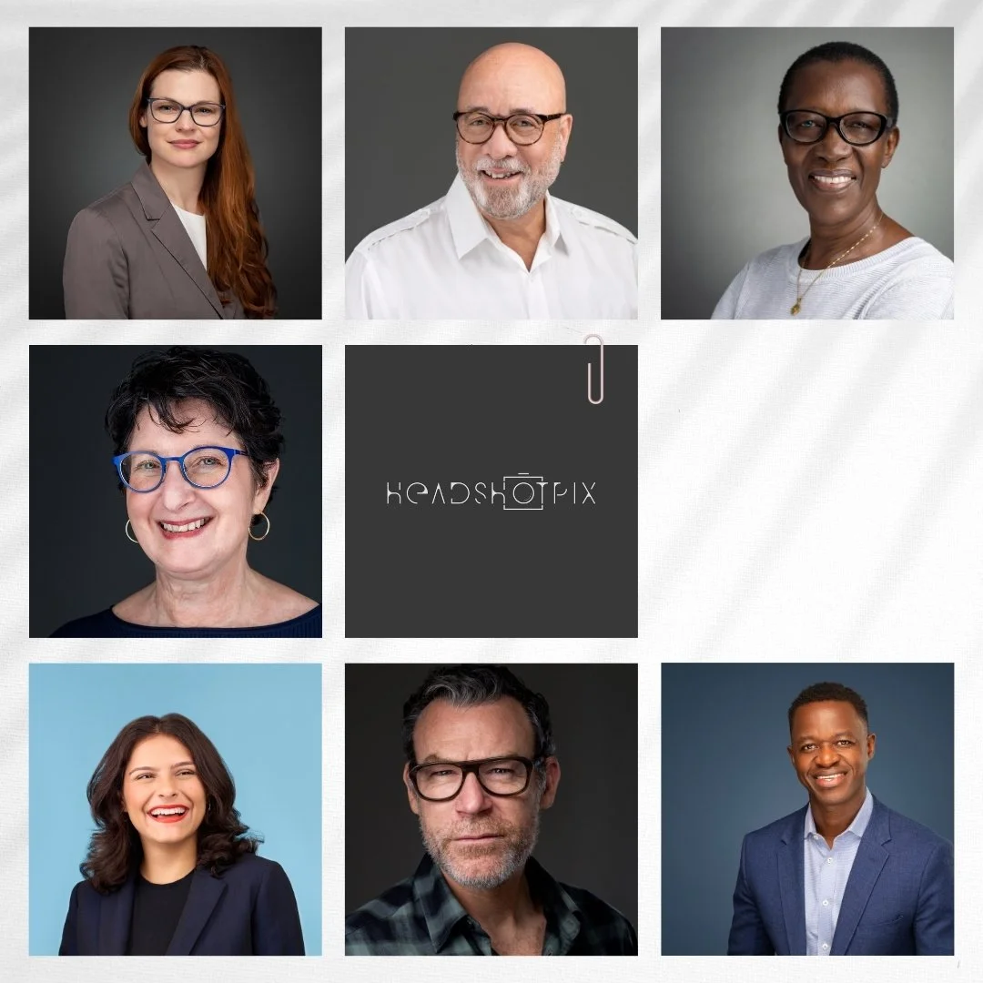 collage of professional headshots of different genders and ages from a washington dc photographer