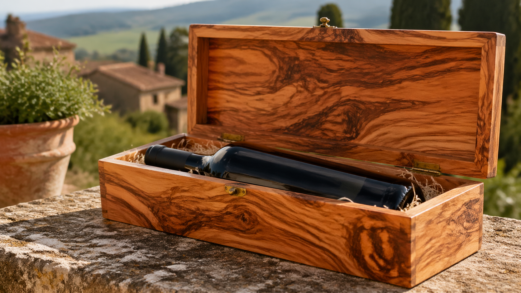 Olive Wood Wine Boxes — A Gift from Tuscany