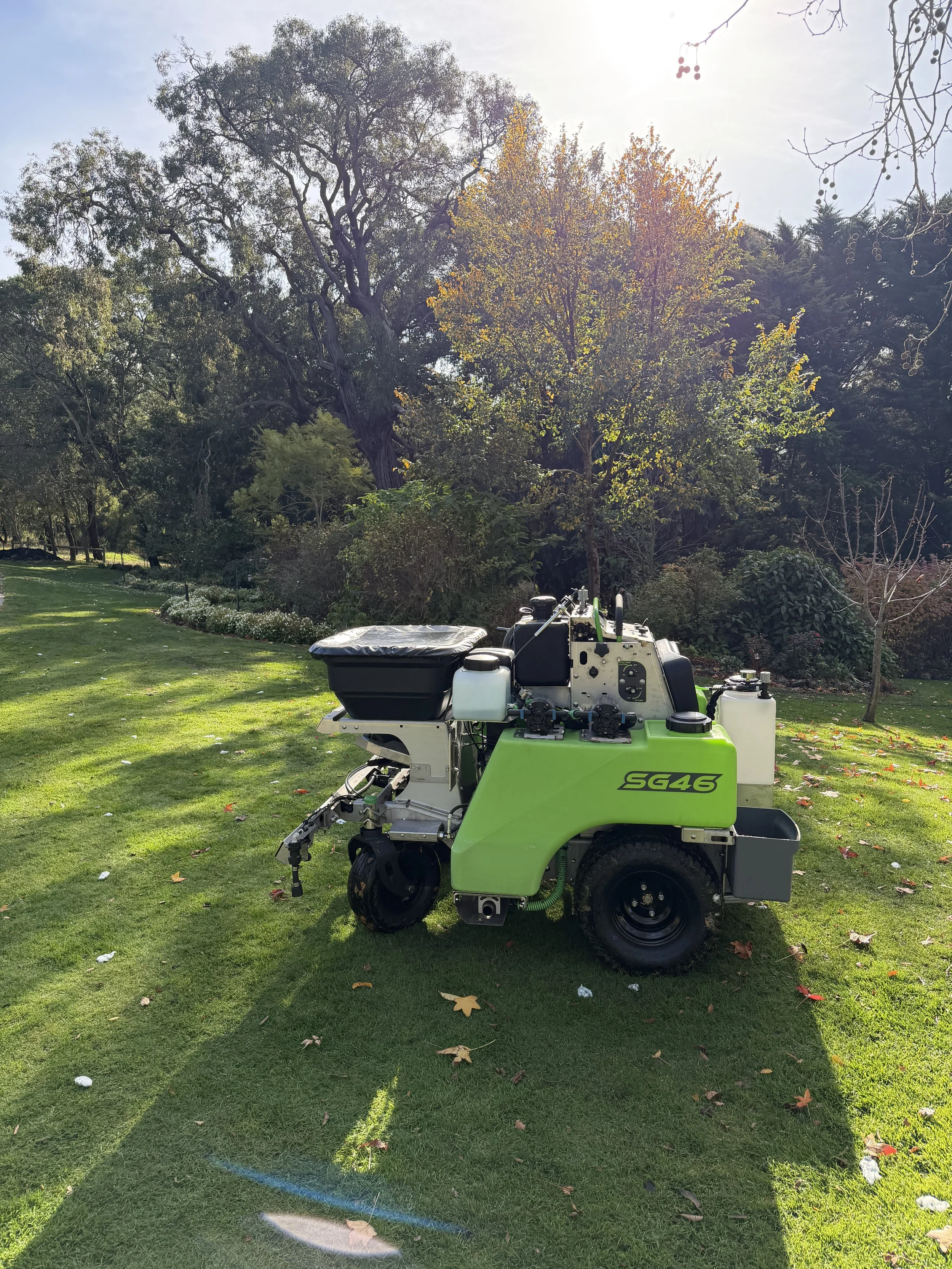 Spraying lawn