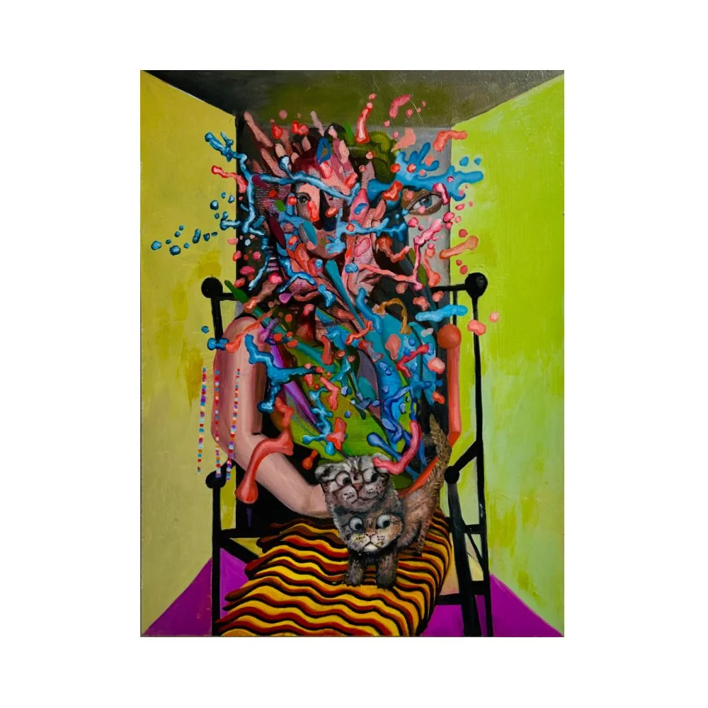 Woman w cat