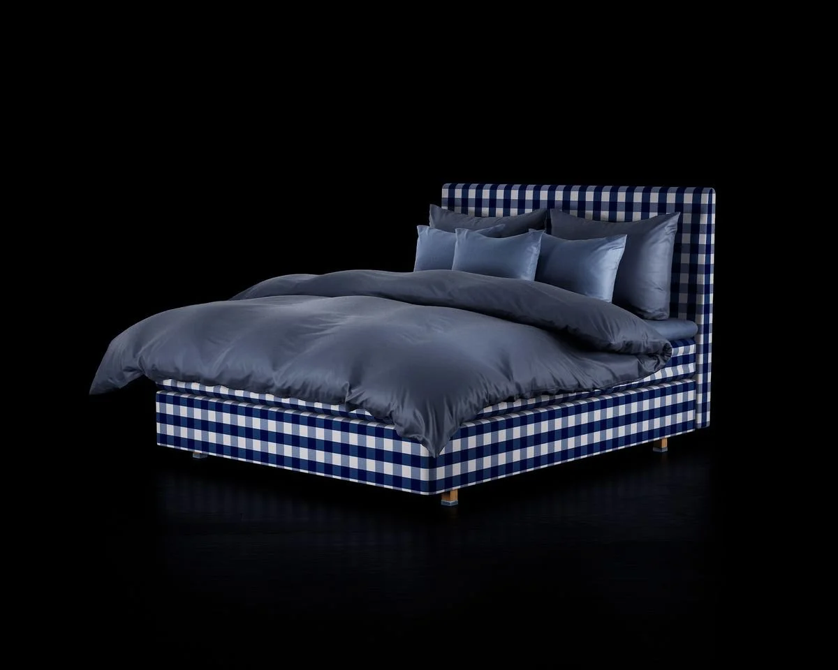 Hästens Superia Bett in Blue Check – Luxusbett in Wien