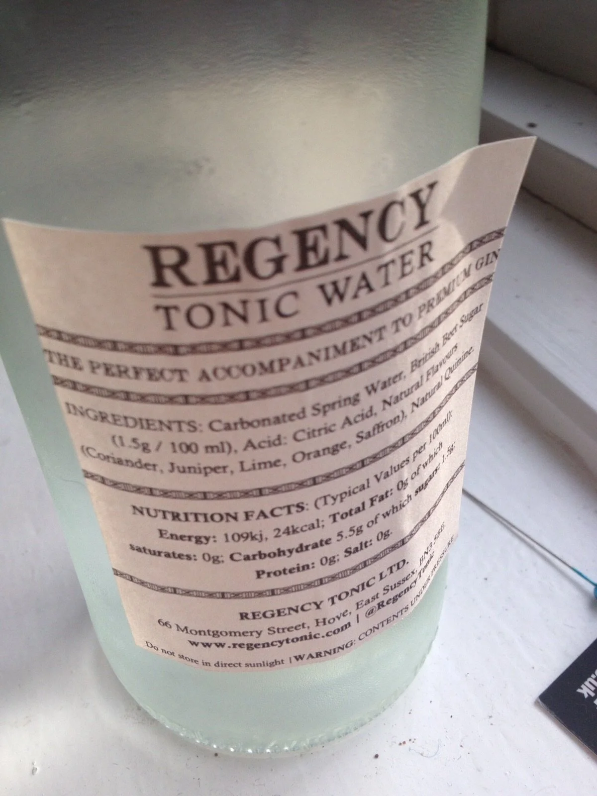 Regency Tonic back label v0.1 problems