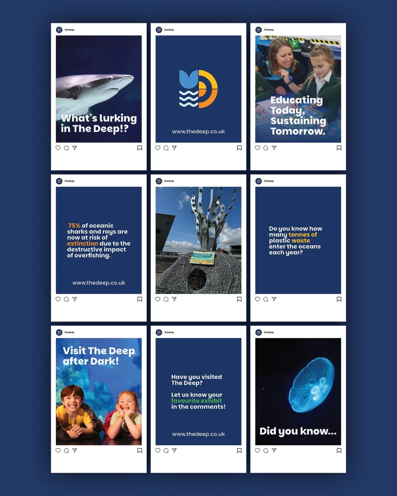 What if Hull&rsquo;s most iconic landmark got a bold new look? 👀

The Deep is one of the UK&rsquo;s most recognisable aquariums &mdash; known for its incredible architecture and immersive marine experiences.

I reimagined what its identity could loo