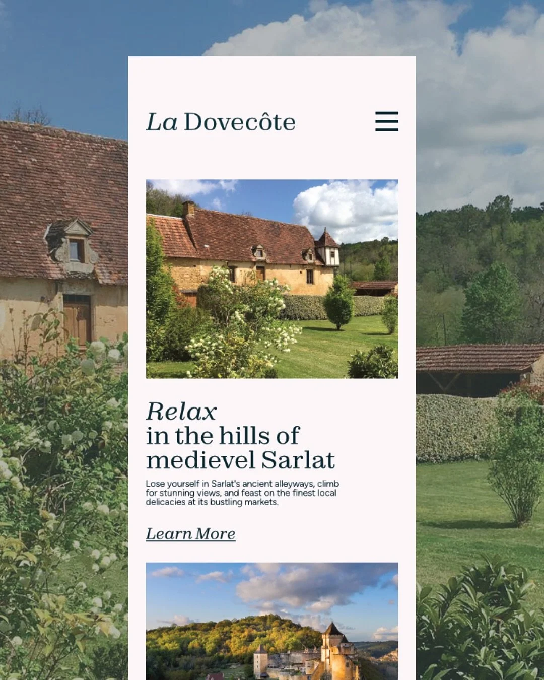 A brand built on charm and story 🇫🇷✨

La Dovecote is a boutique B&amp;B in the heart of Sarlat, France &mdash; full of warmth, history, and character.

We created a new identity that captures its welcoming spirit through soft, natural tones, clean 