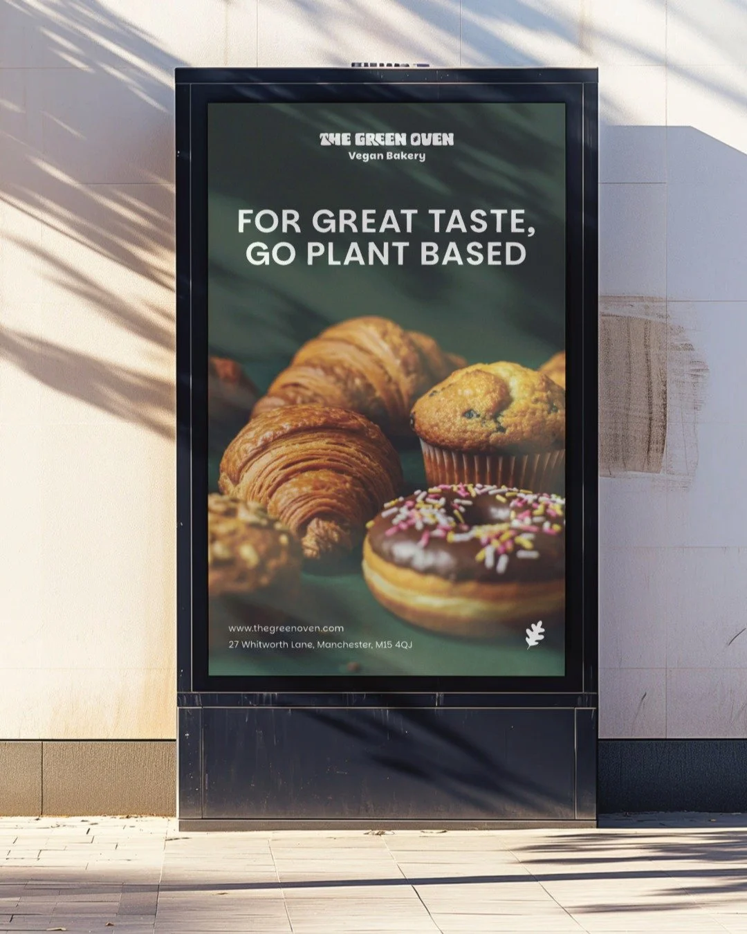 Reimagining what a modern vegan bakery brand could look like 🌿

The Green Oven is a conceptual brand identity project exploring how design and strategy can shape a bakery built on sustainability, craft, and community.

This concept focuses on authen