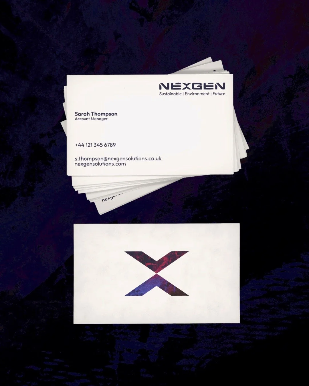 Brand identity for Nexgen Solutions, a renewable energy company building energy-efficient systems for the UK market.

They needed a visual identity that could keep up with the ambition of what they do. The approach was to keep things as clean and con