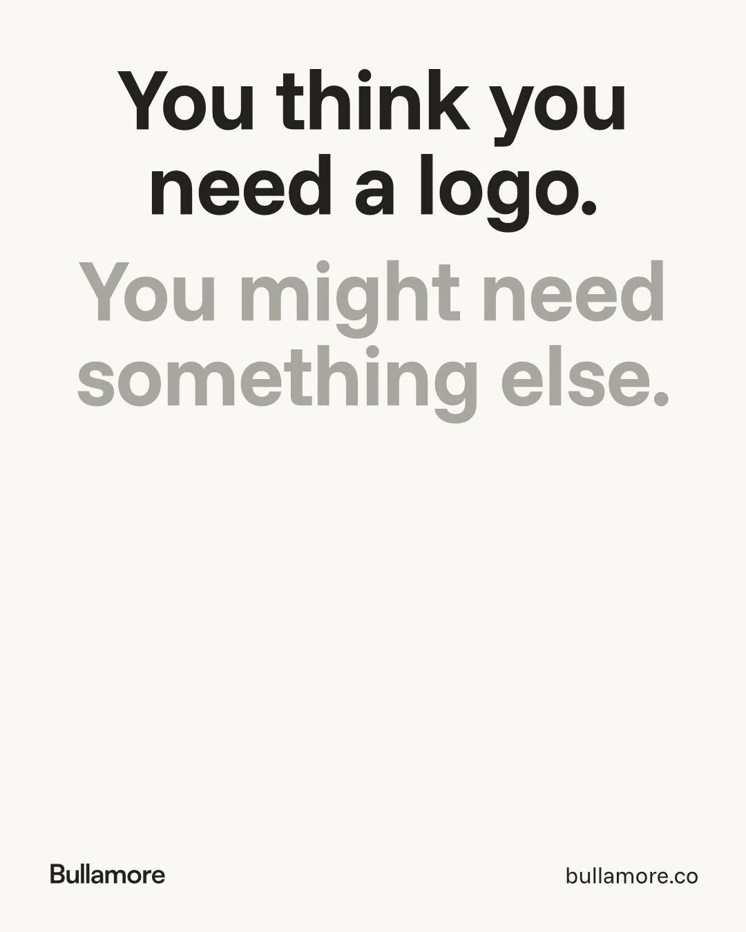 You think you need a logo. You might need something else.

A logo is a single mark, and on its own it can look good. But without a system behind it, typography, colours, a defined style, it's hard to use consistently across everything your business p