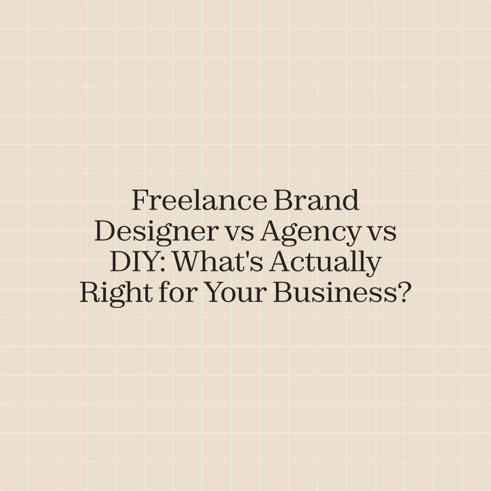 Freelance Brand Designer vs Agency vs DIY: What's Actually Right for Your Business?