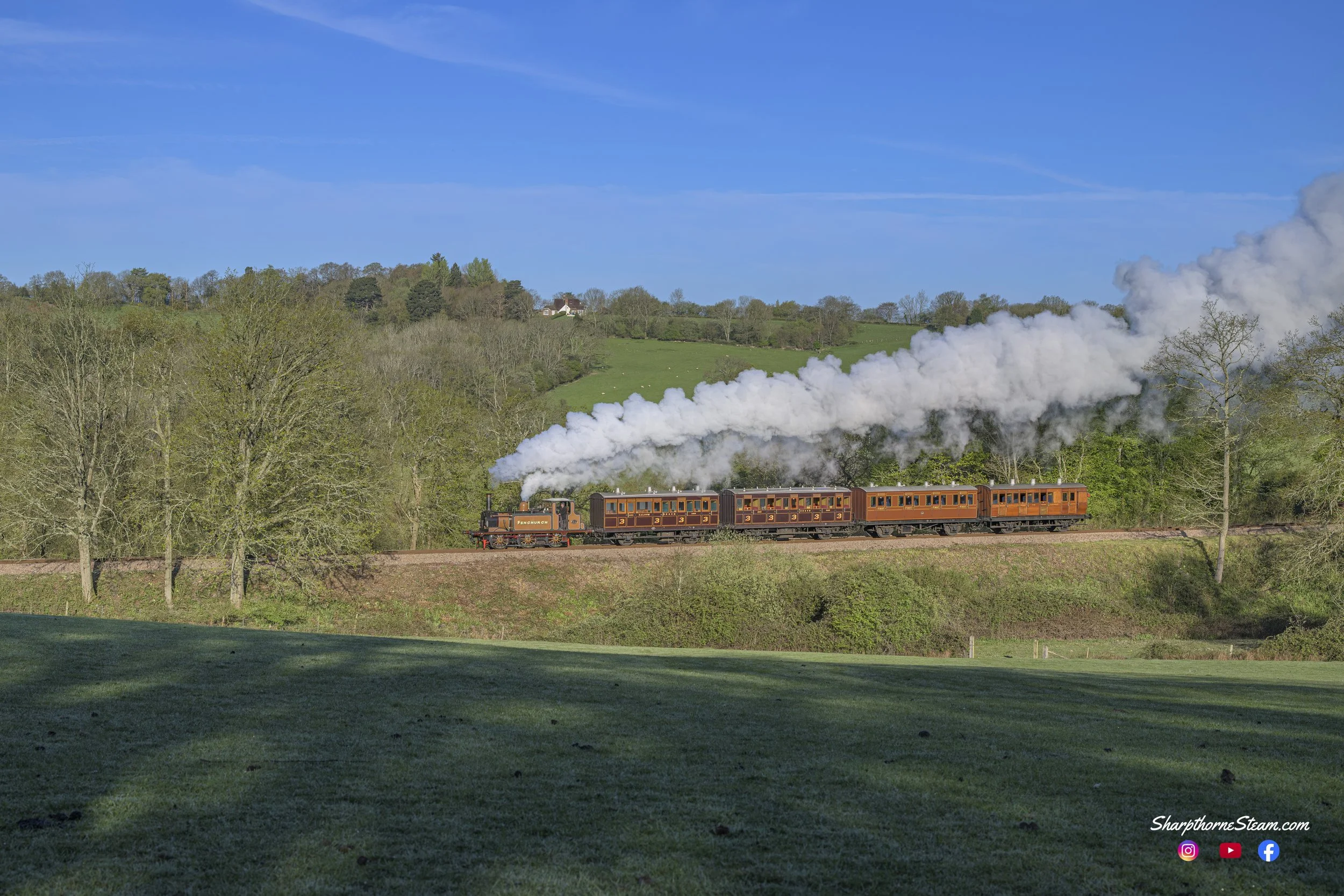 Countryside Terrier - No72 is seen at Vaux End with an early morning service heading south.