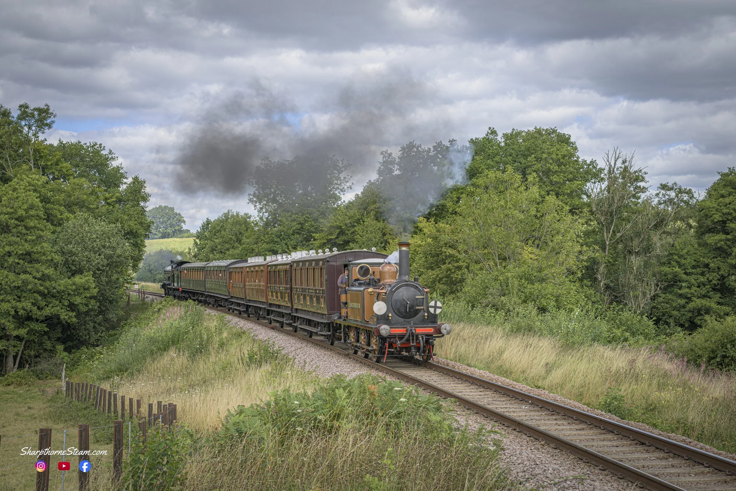 A Helpful Terrier - As Beachy Head hauled the services up to Horsted Keynes, No72 Fenchurch was on the rear of the consist to ease running round at Horsted Keynes and timetable restrictions.