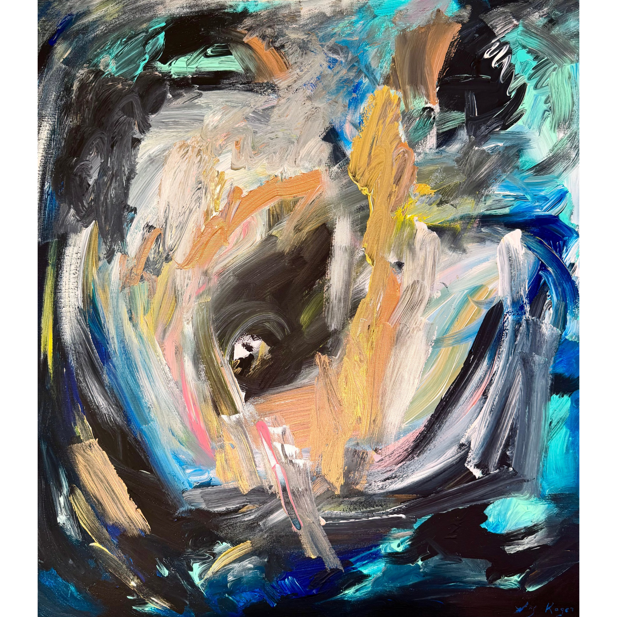 Mystic Shell | 2025, acrylic on canvas | 80 x 70 cm