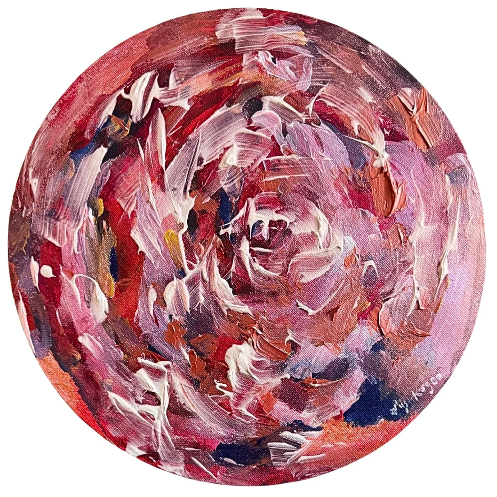 Pearl Rose | 2026, acrylic on canvas | 30 x 30 cm