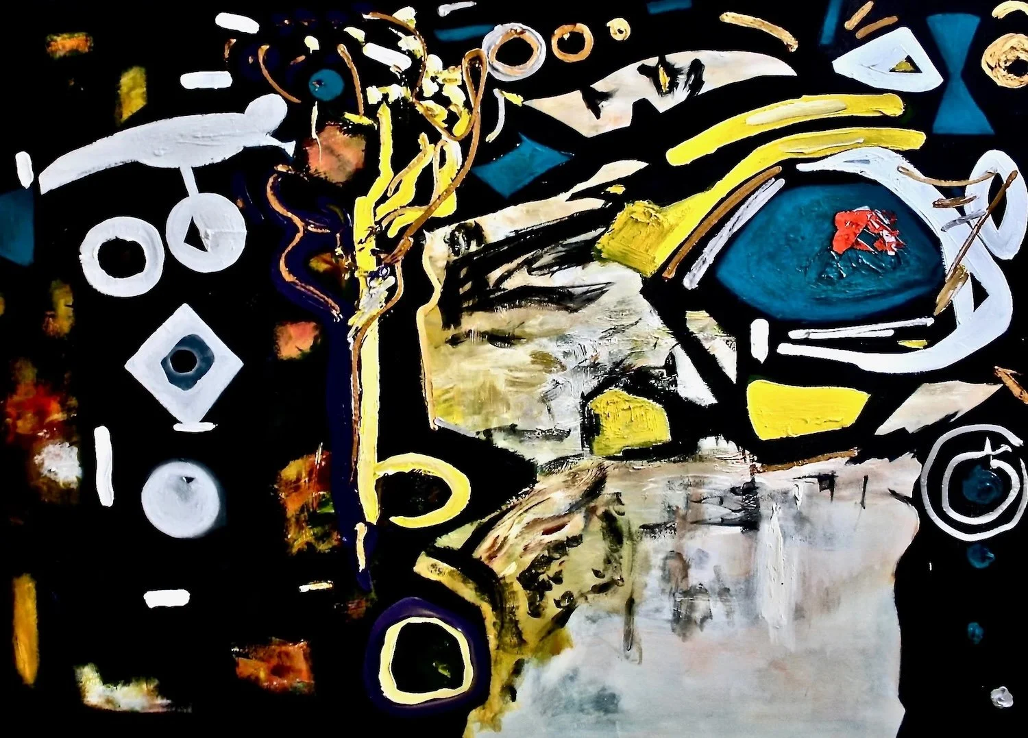 Slow Fall From Secret Town. 2016, oil on canvas, 100 x 140 cm.