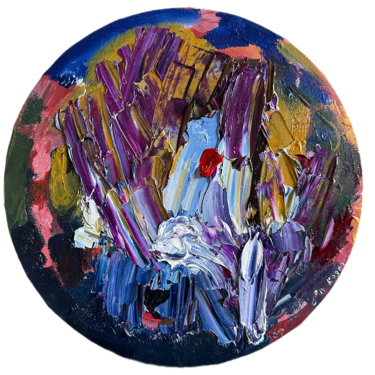 One Drop. 2026, oil on canvas, 30 cm d.jpeg