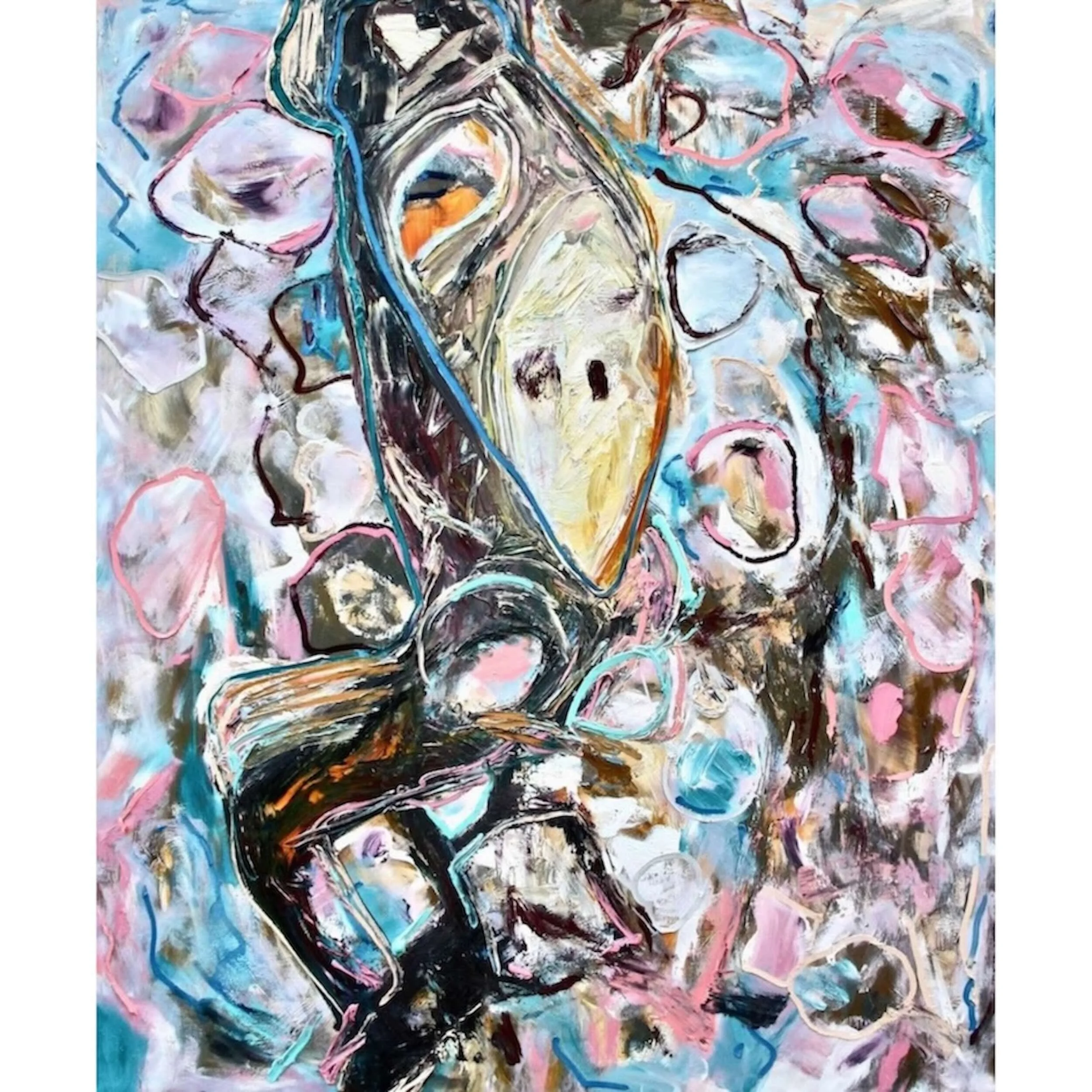 Fisheyes On Back | 2017, oil on canvas | 120 x 100 cm