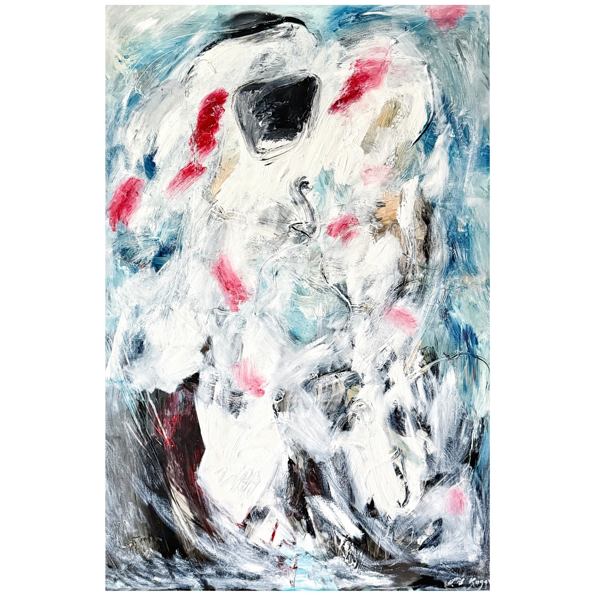 Astronaut on land of hearts oil painting light blue.jpg