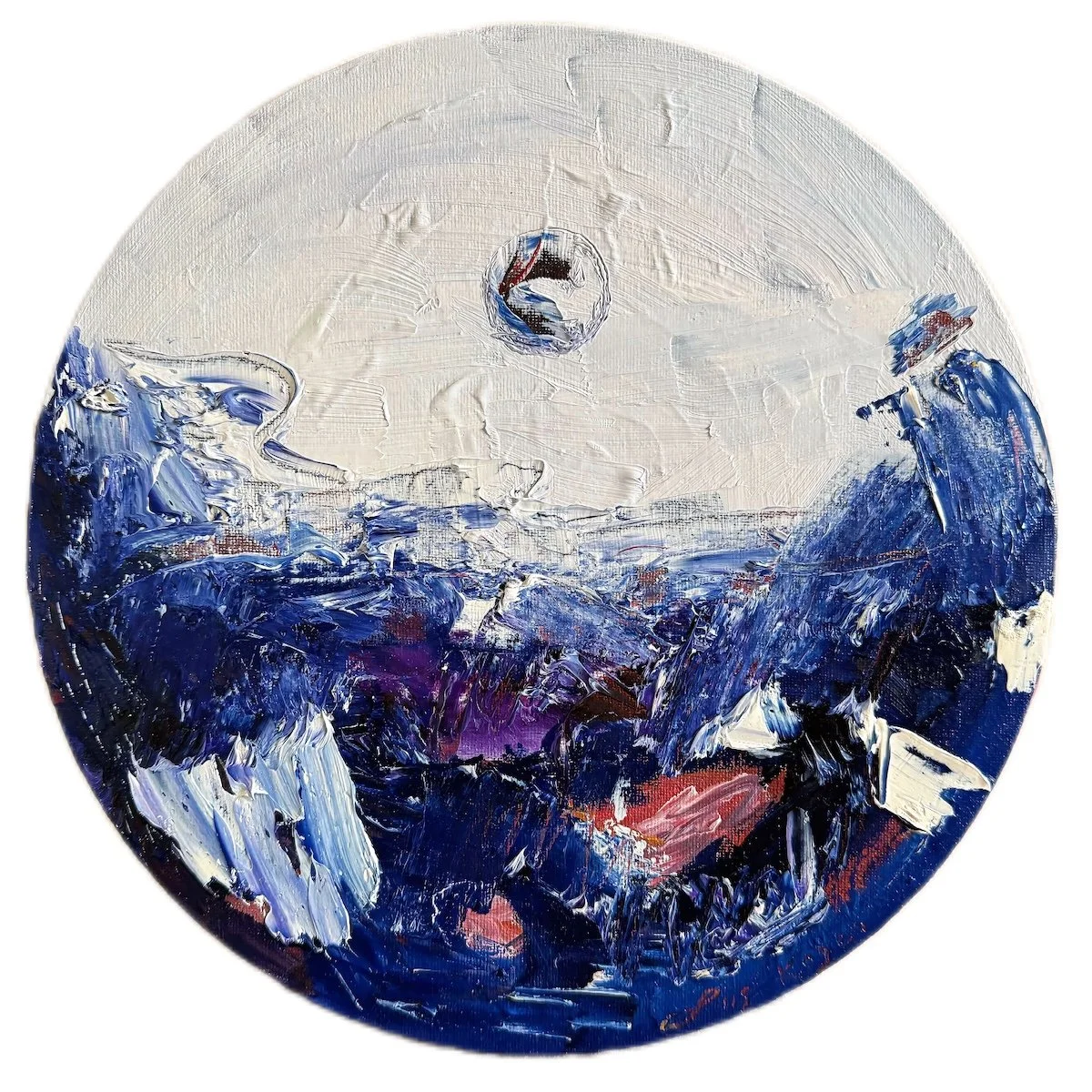 Blue Moon Rising. 2026, oil on canvas, 30 cm d.jpeg