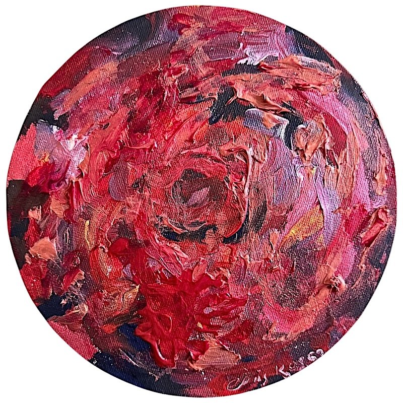 Lipstick Rose | 2026, acrylic on canvas | 20 x 20 cm