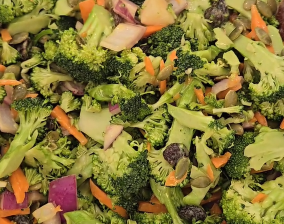 Broccoli salad with honey mustard dressing