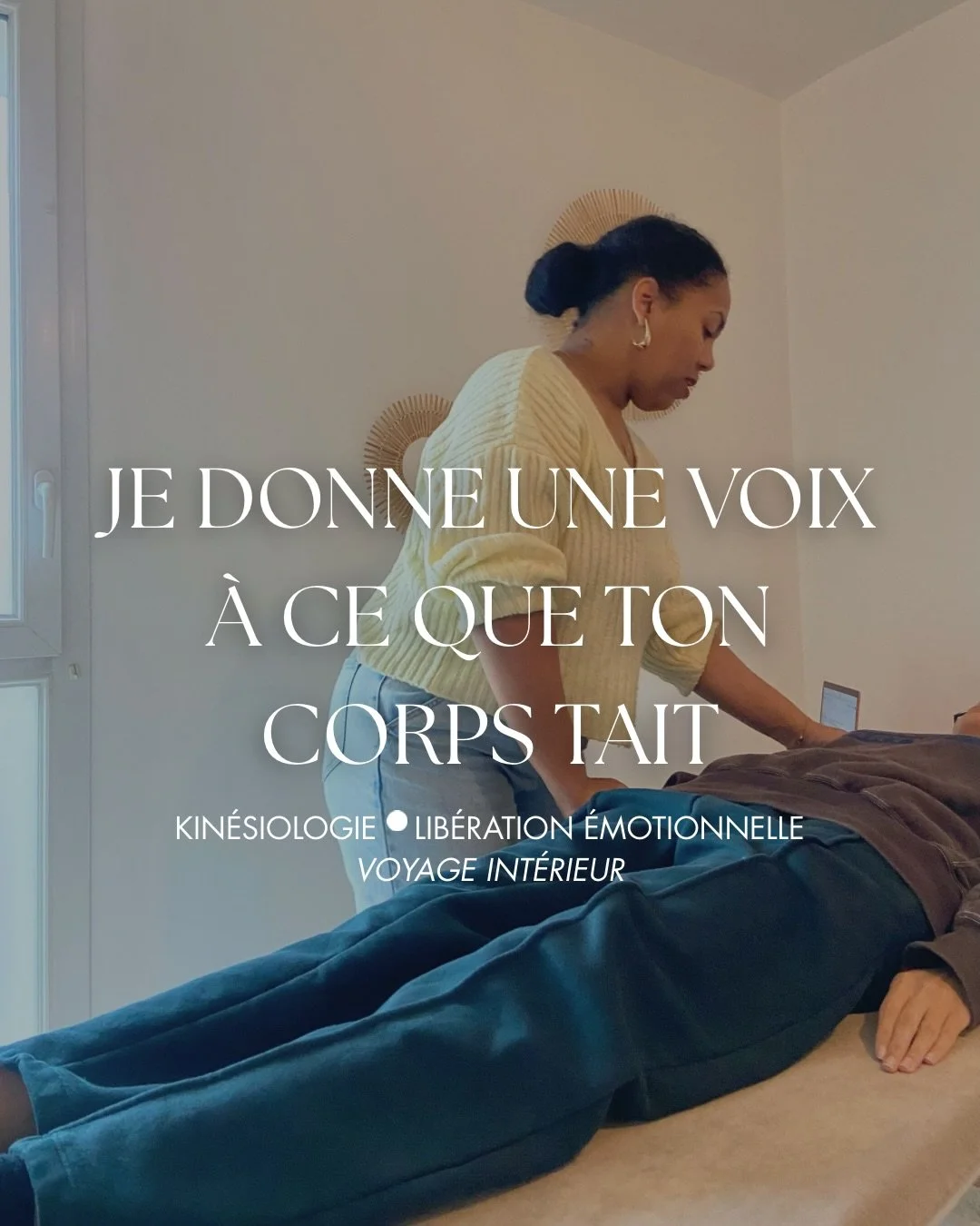 Parfois, le corps garde ce que la t&ecirc;te ne sait pas encore exprimer. 

La Kin&eacute;siologie est une technique psycho-corporelle douce et pr&eacute;cise pour &eacute;couter les maux du corps, lib&eacute;rer les &eacute;motions enfouies , les m&