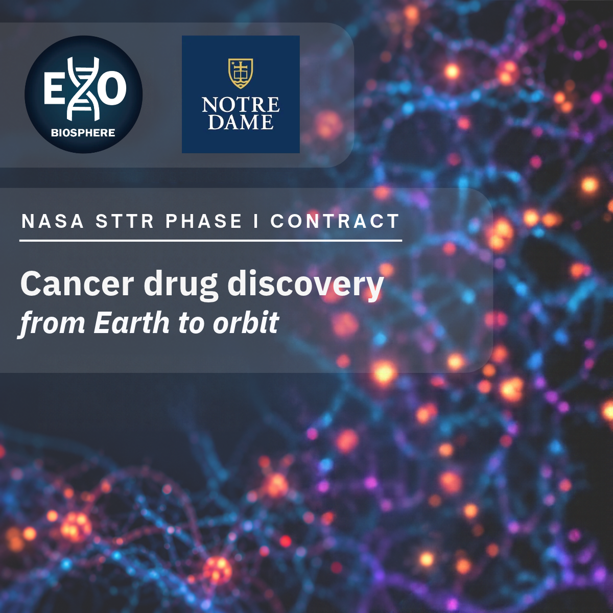 NASA contract takes Exobiosphere and University of Notre Dame partnership into ​cancer organoid ​drug screening​ ​&nbsp;
