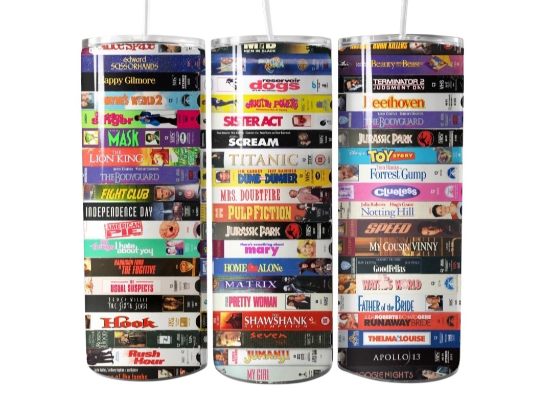 20oz skinny tumbler - classic movies
