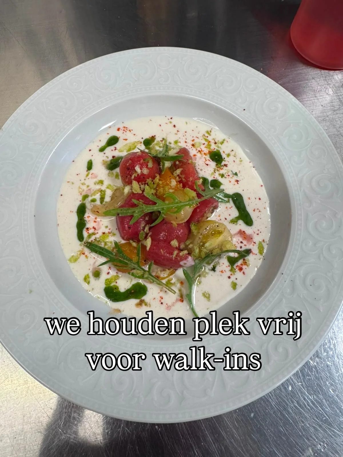 We proberen plek vrij te houden voor wie op het laatste moment besluit bij ons te komen eten &hearts;️

Vanavond dus ook! En deze week veel nieuws op de kaart. Tot snel xx
