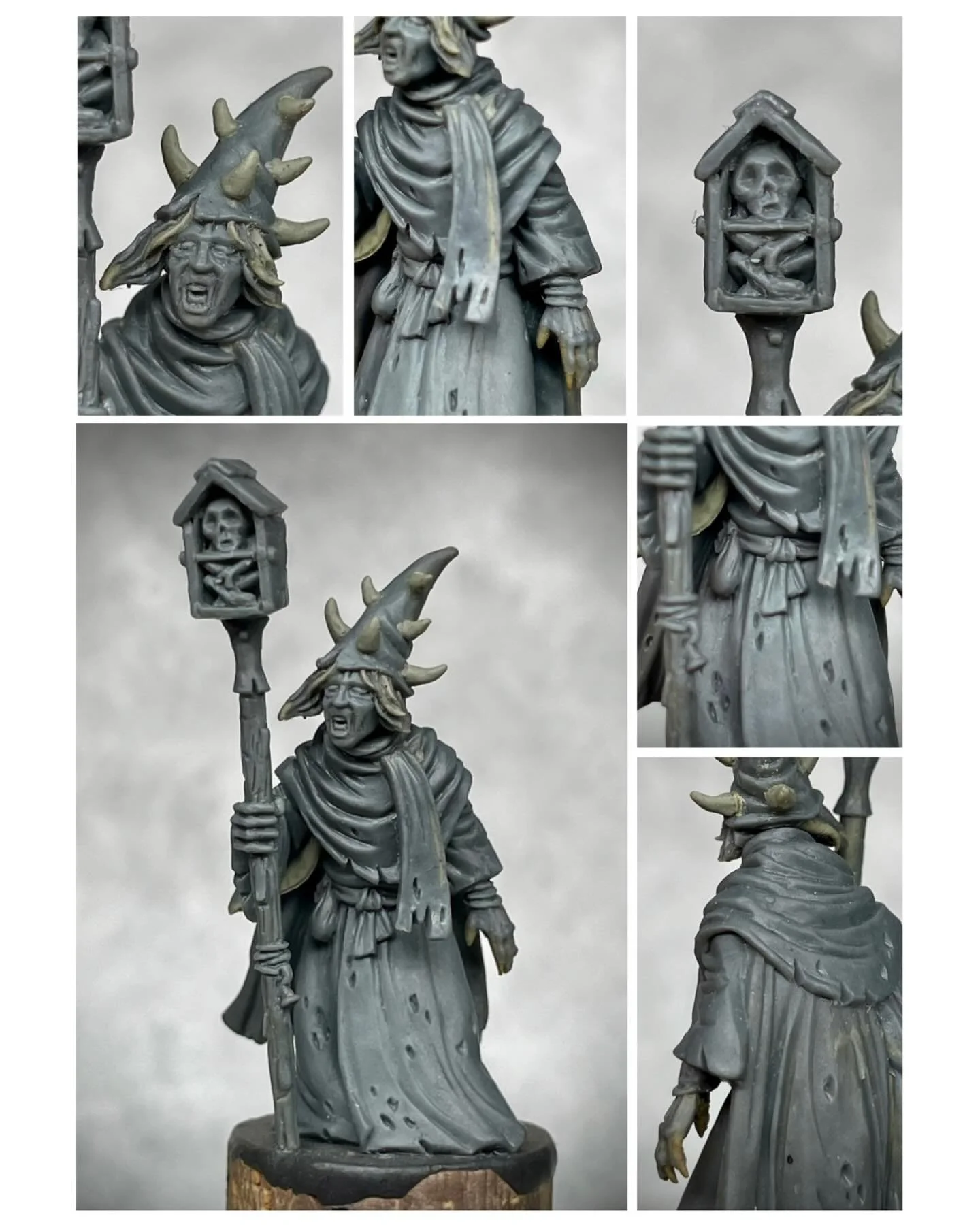 Following on from @blackcrabart &lsquo;s post here is the full figure and details for this crazed False Prophet. You can find him and his companions via the link in my bio #blackcrabminiatures #meridianminiatures #indieminis #handsculpted #illustrati