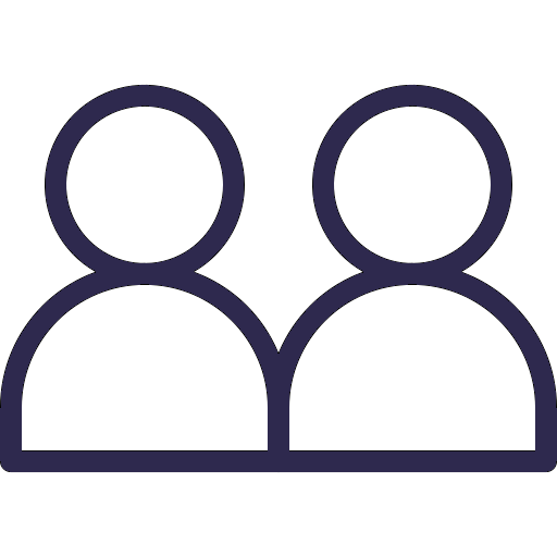 Ein Icon mit zwei stilisierten Personen nebeneinander