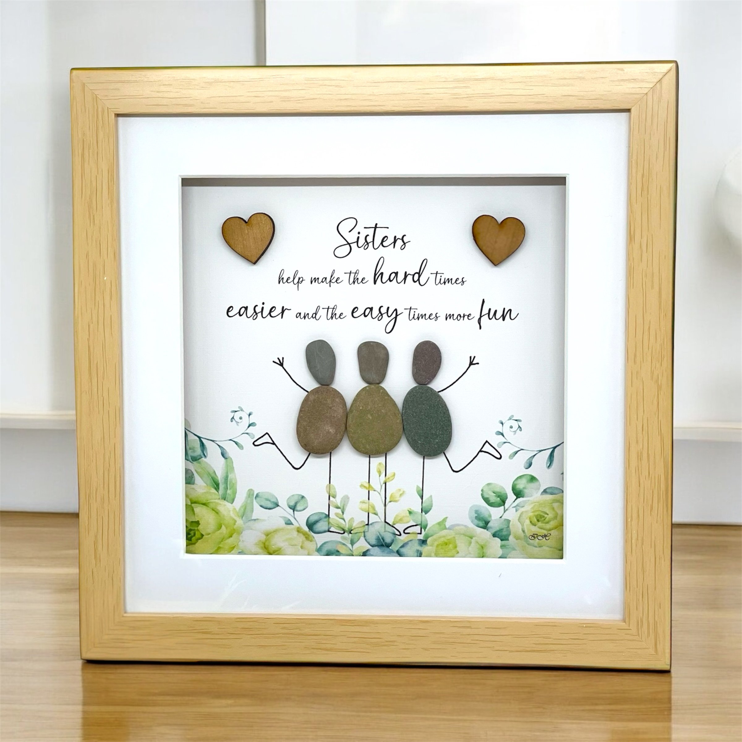 Sister pebble picture, gift for sister with quote, sister gifts uk, present for sister ideas