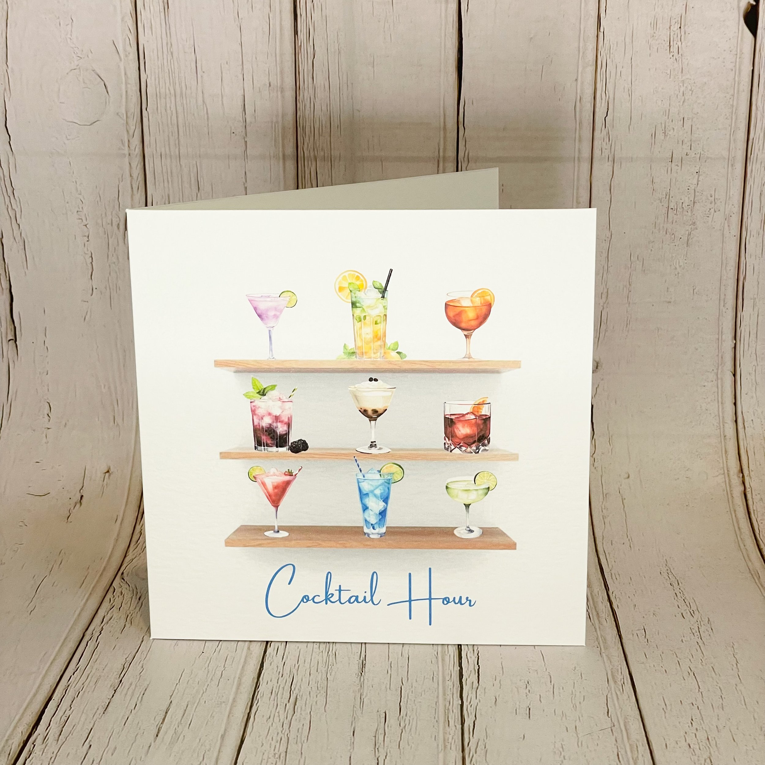 Greetings Card with a Cocktail Selection