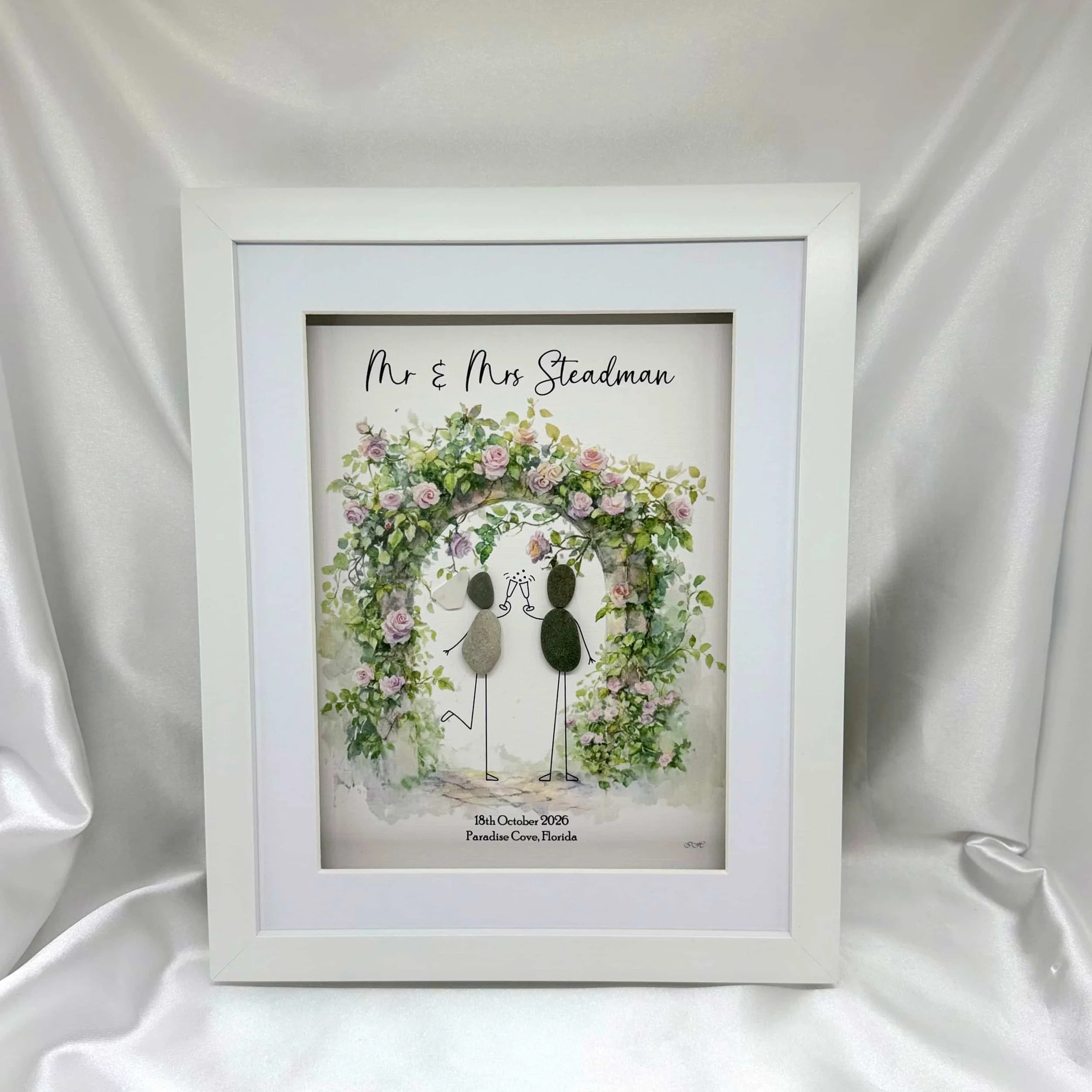 personalised-floral-wedding-pebble-art-white-frame.JPG