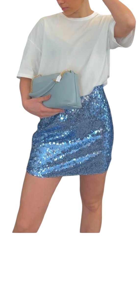 GONNA PAILLETTES AZZURRA Tg. S