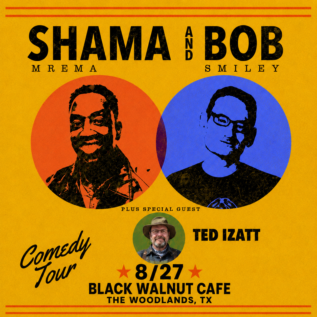 Bob & Shama/ Shama & Bob Comedy Tour - and special guest Ted Izatt