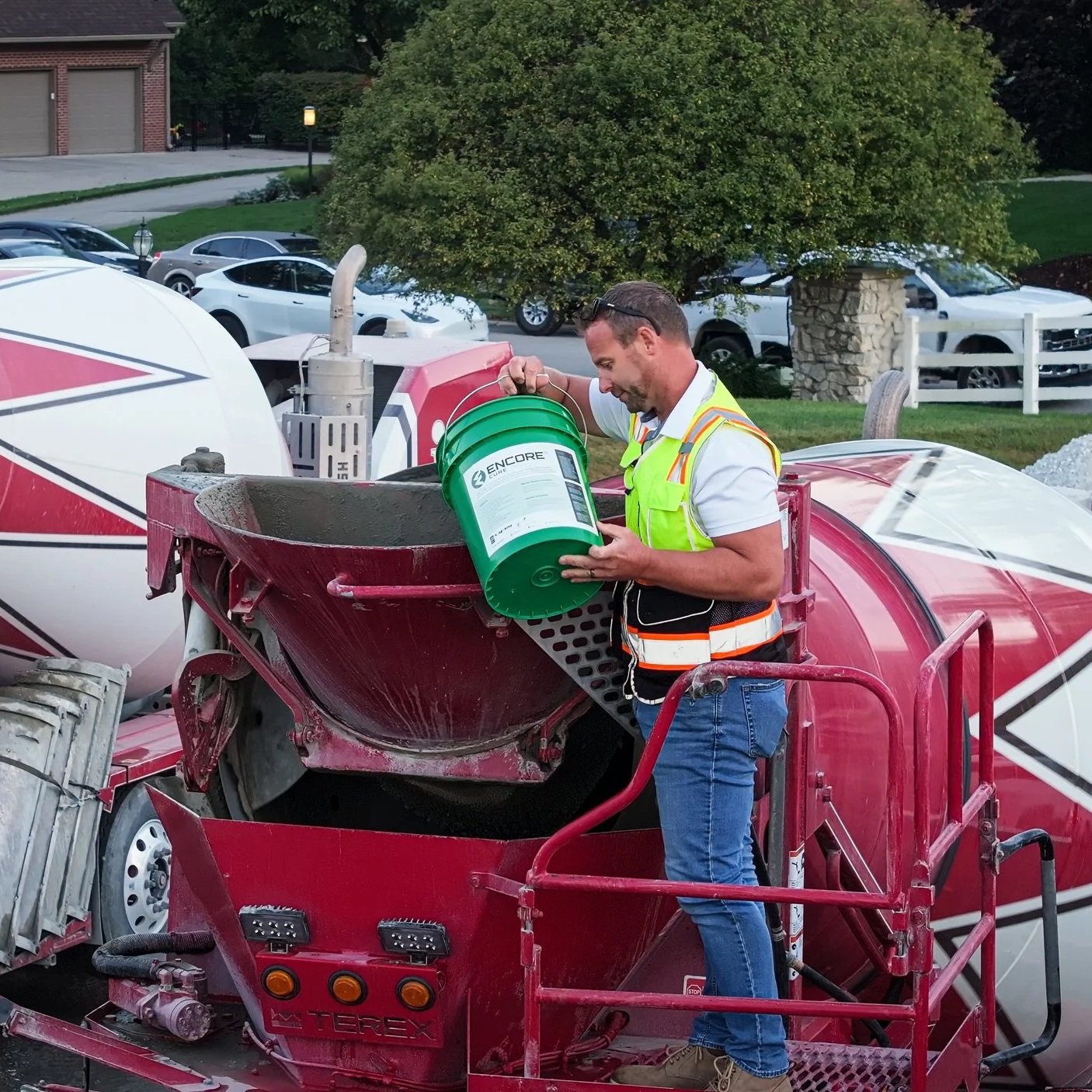 Encore Admixture Being Added to Truck