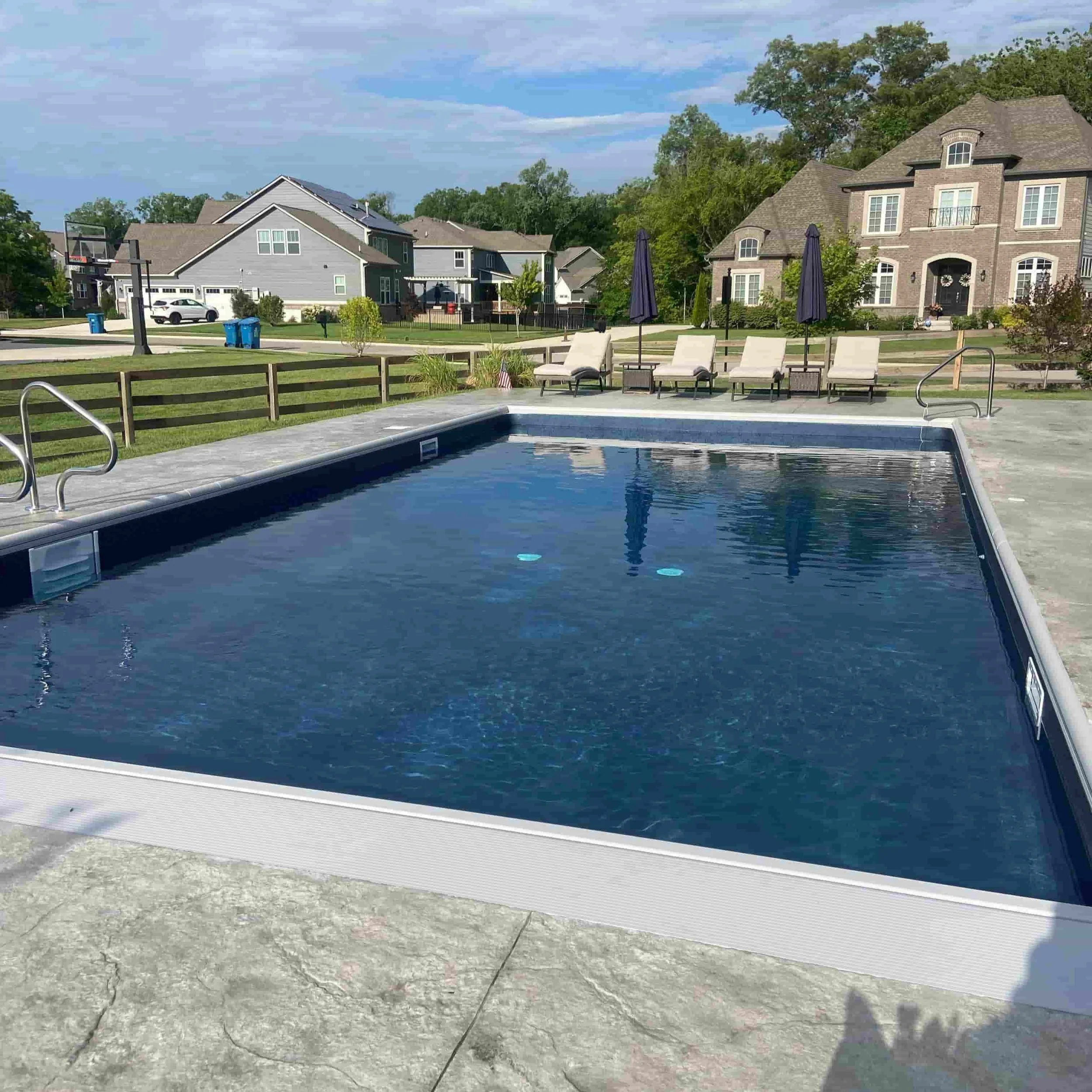 A backyard pool installed by CIA Indy