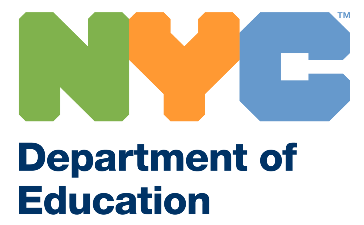 The logo of the New York City Department of Education with colorful letters NYCE and the words Department of Education underneath.