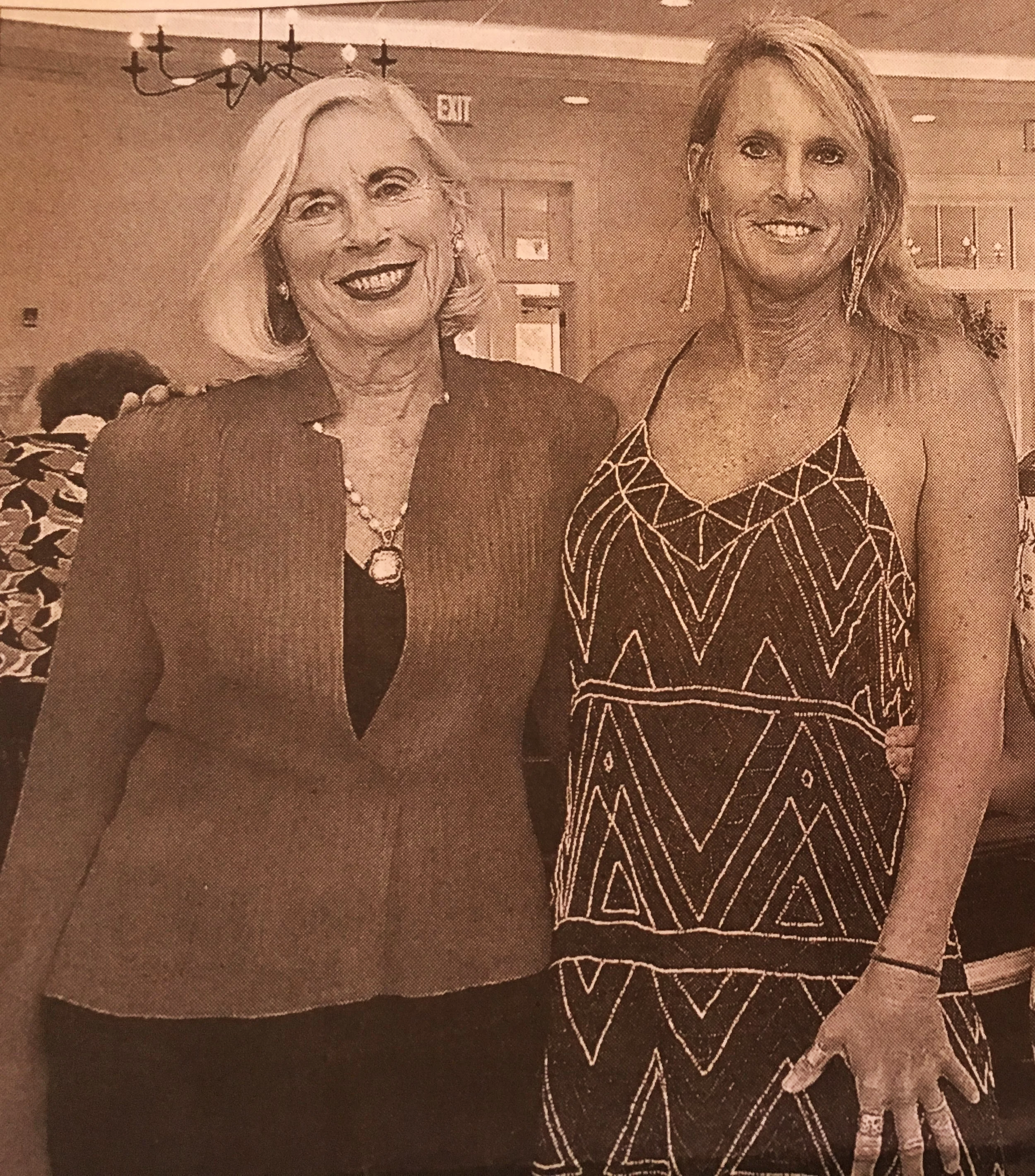 Friends of the Shelter President, Diane English with Elin Hilderbrand