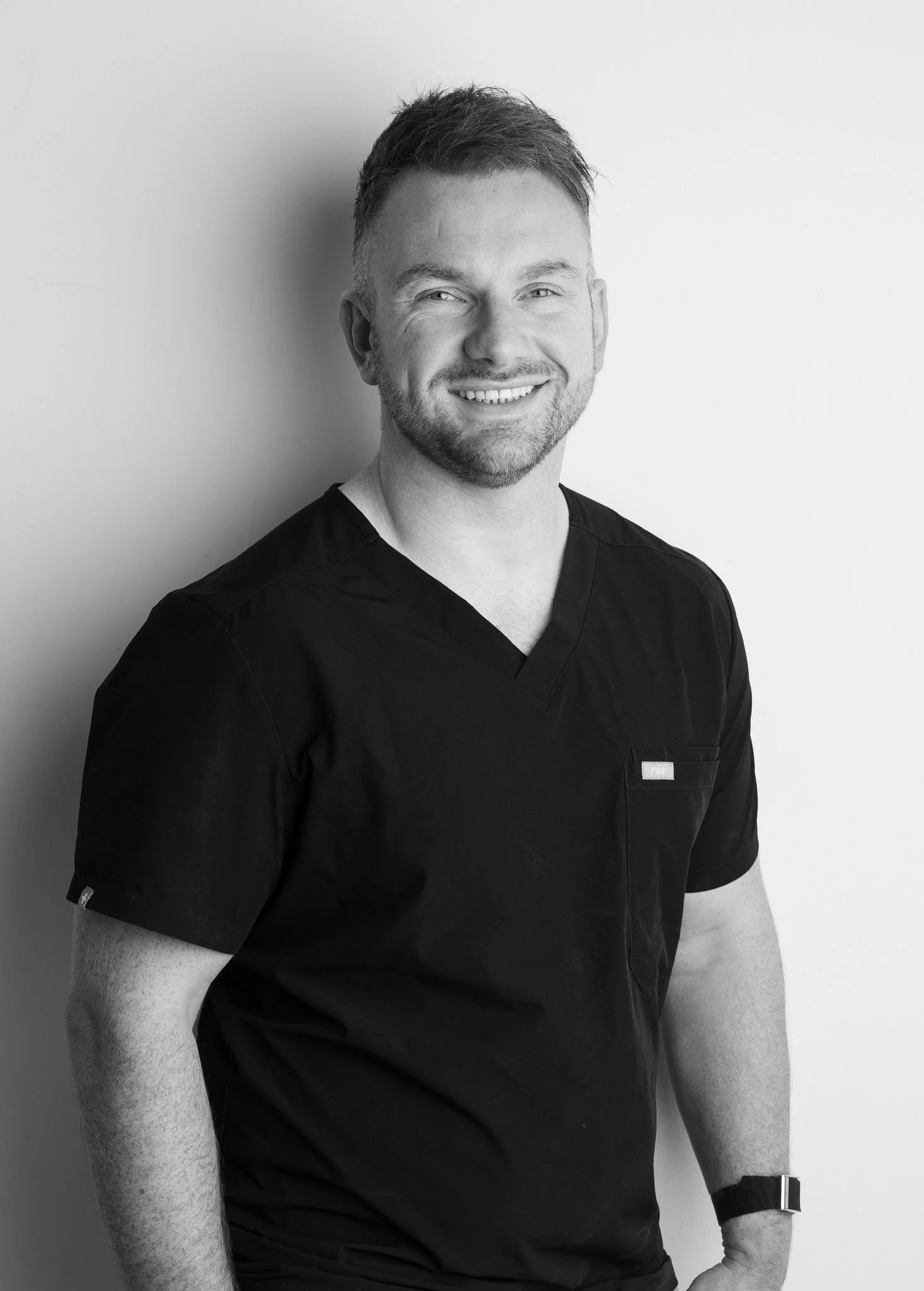 A digital badge or ID card for JME Dental and Aesthetics, featuring a stylized person icon.