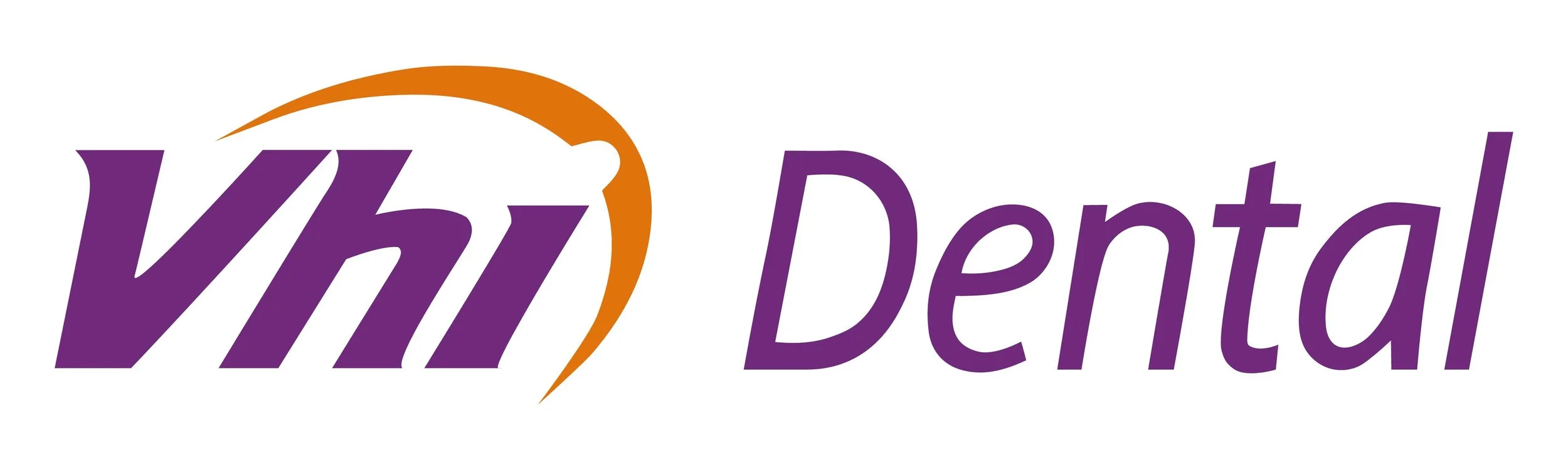 Logo of Vii Dental with purple text and an orange arc over the letter V.