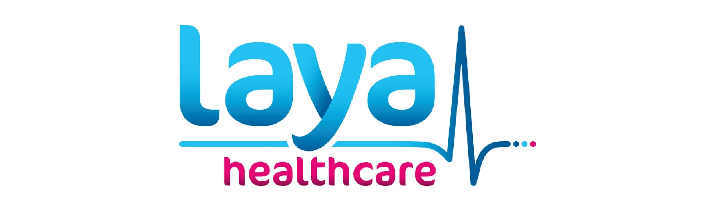 Logo for Lava Healthcare with the words 'lava' in blue and 'healthcare' in pink, featuring a stylized heart rate line integrated into the design.