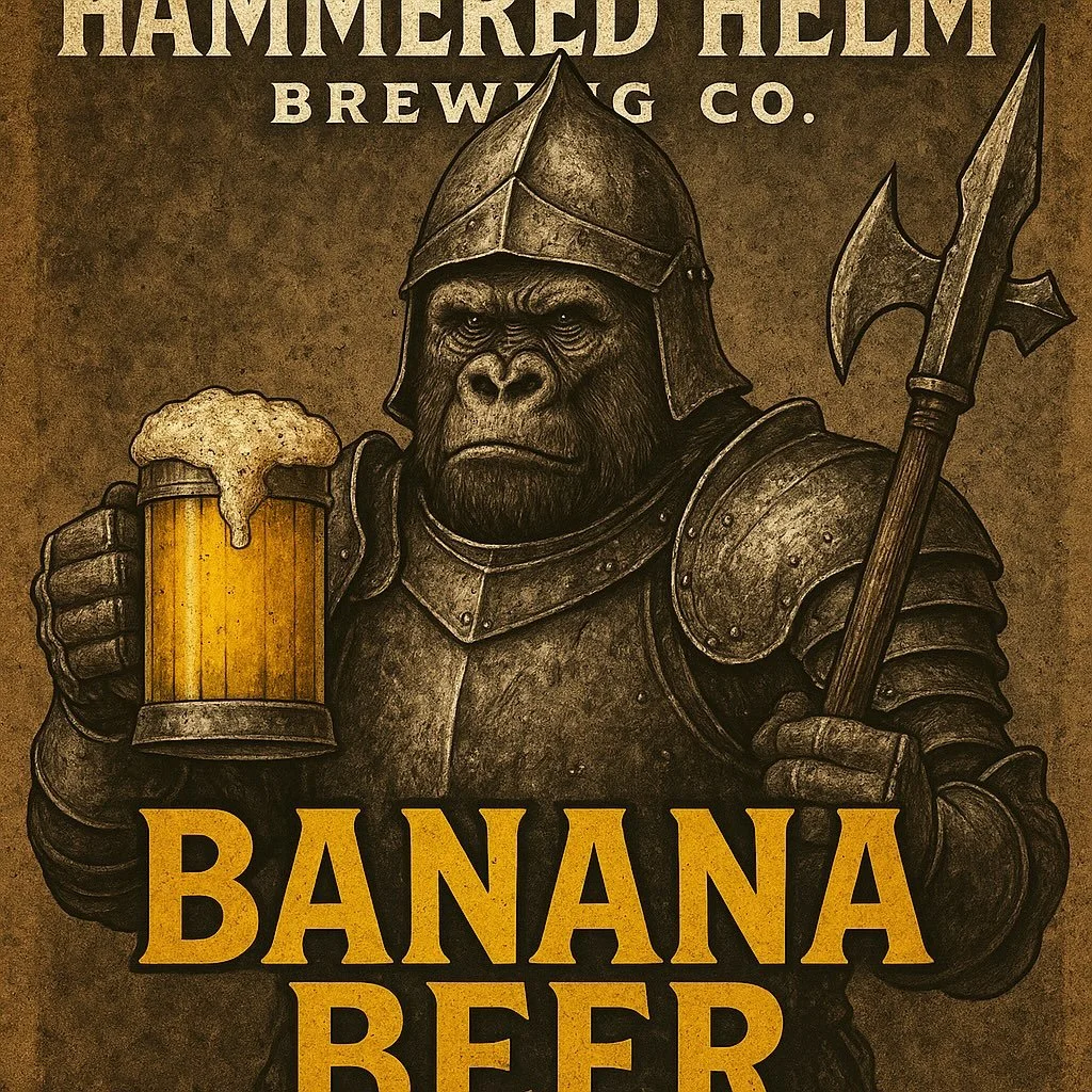 🍌🍺 NEW BEER DROP! 🍺🍌
The legends have spoken&mdash;and they&rsquo;re craving bananas.

Hammered Helm Brewing Co. proudly presents our latest summer brew: Banana Beer! This bold and tropical golden ale is bursting with ripe banana flavor and just 