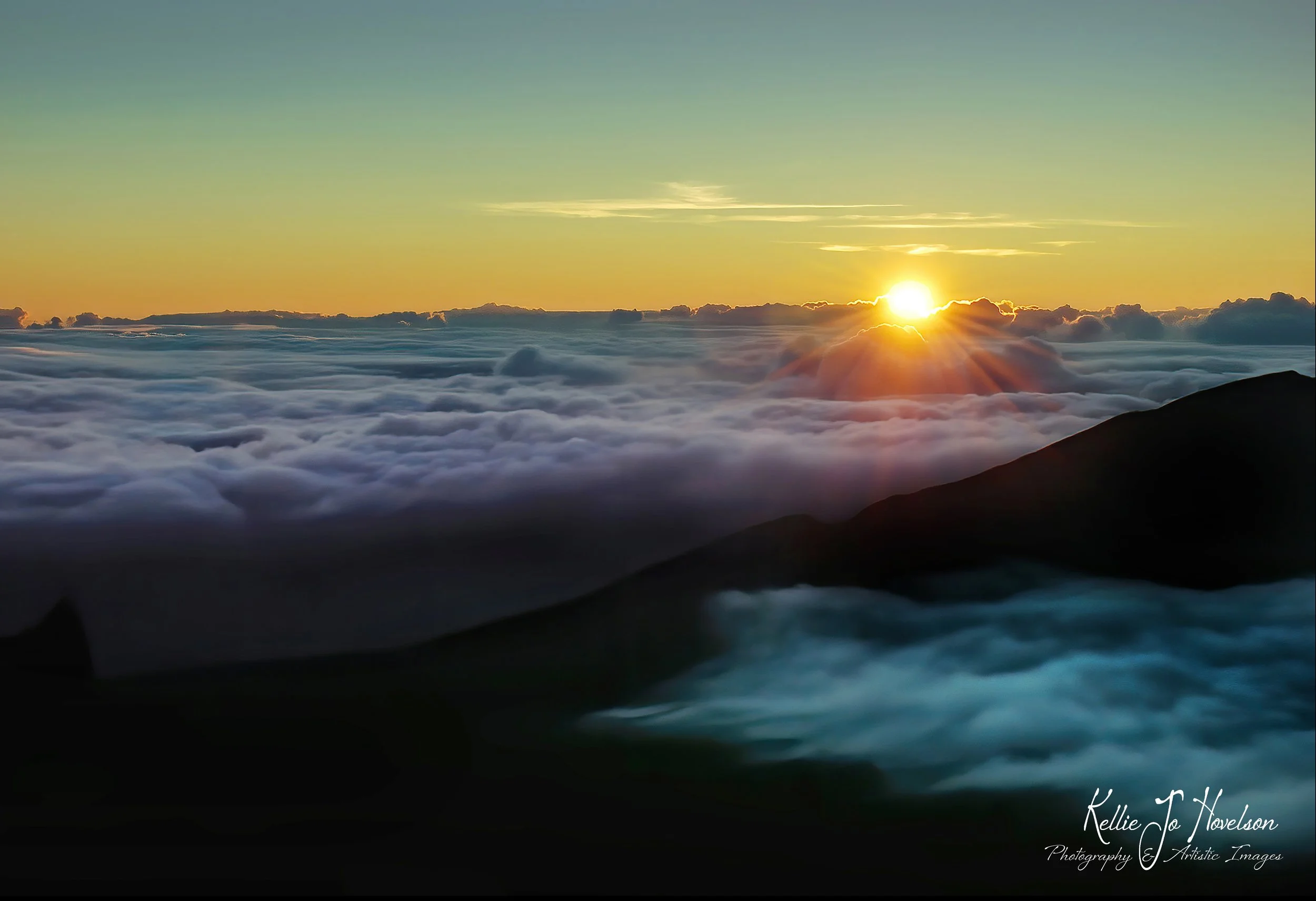 "Dawn Breaks in Golden Hues"  