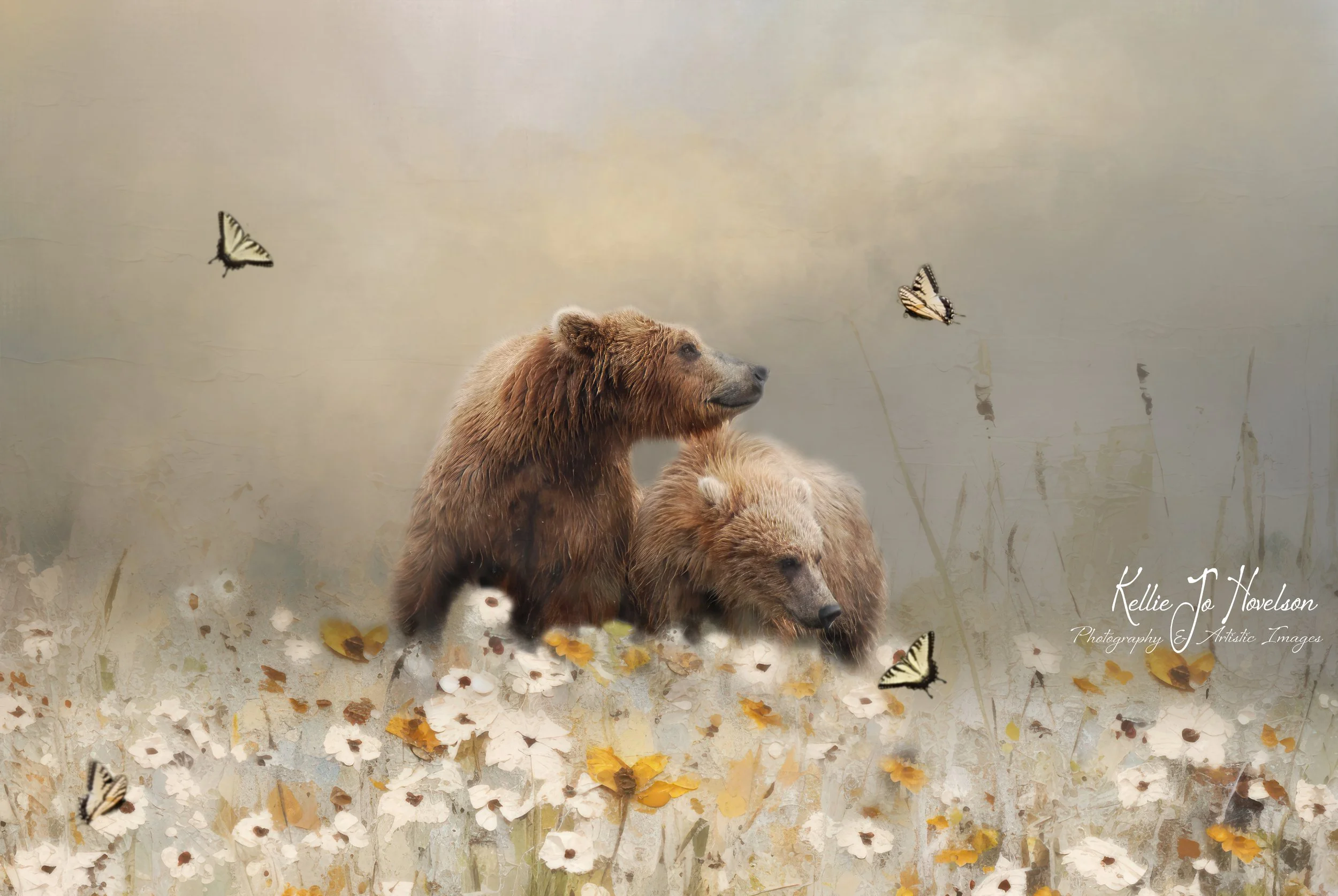 "Bear Cubs & Blossoms"