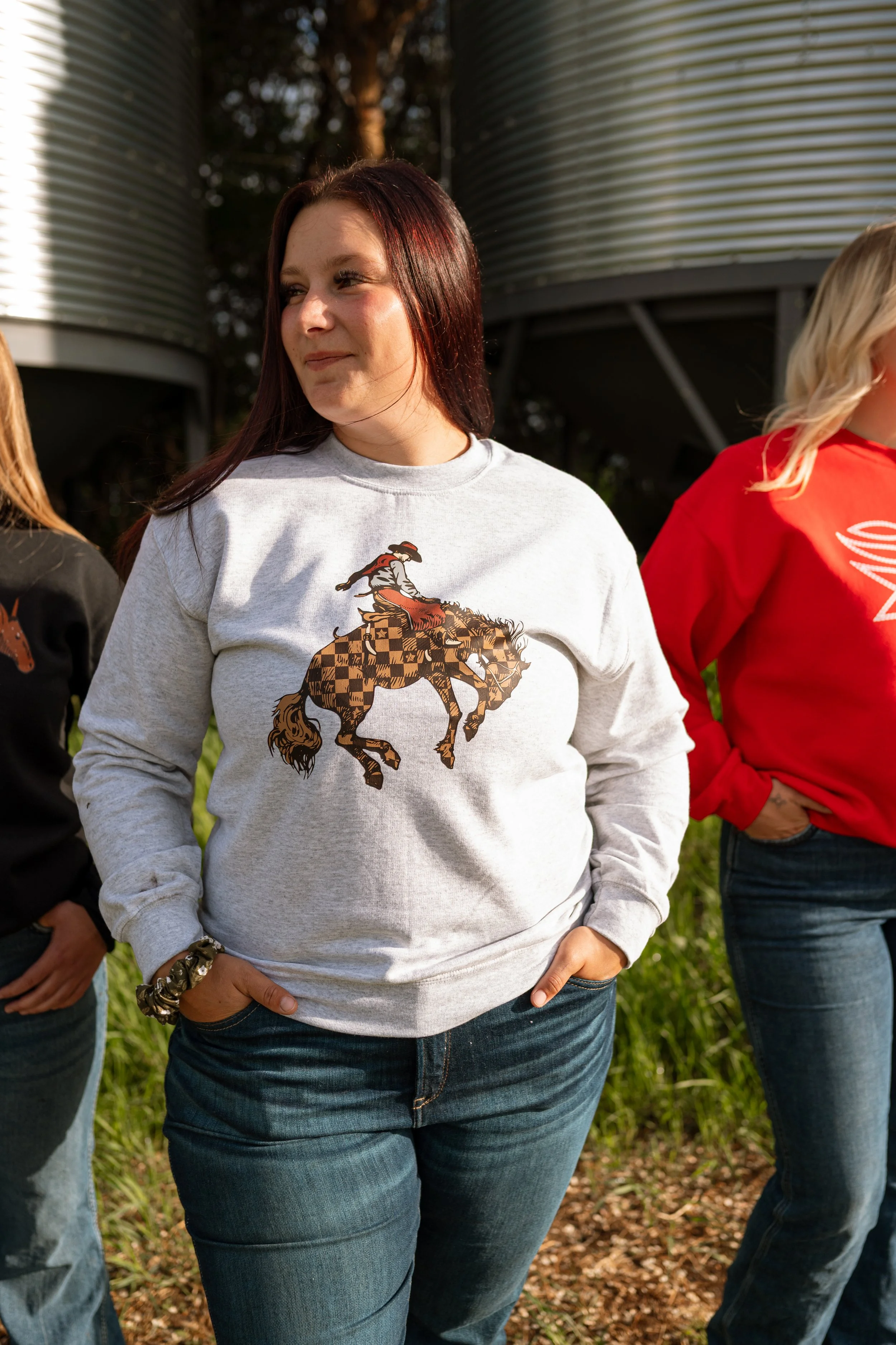 “Checkered Bronc” Sweatshirt