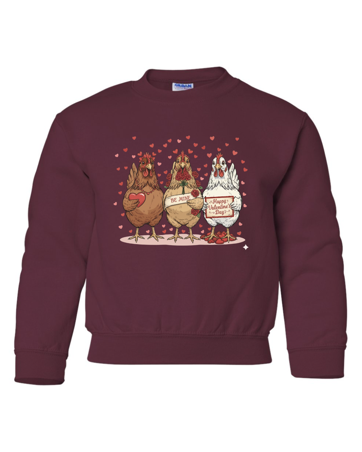 "Valentines Chickens" Youth Sweatshirt