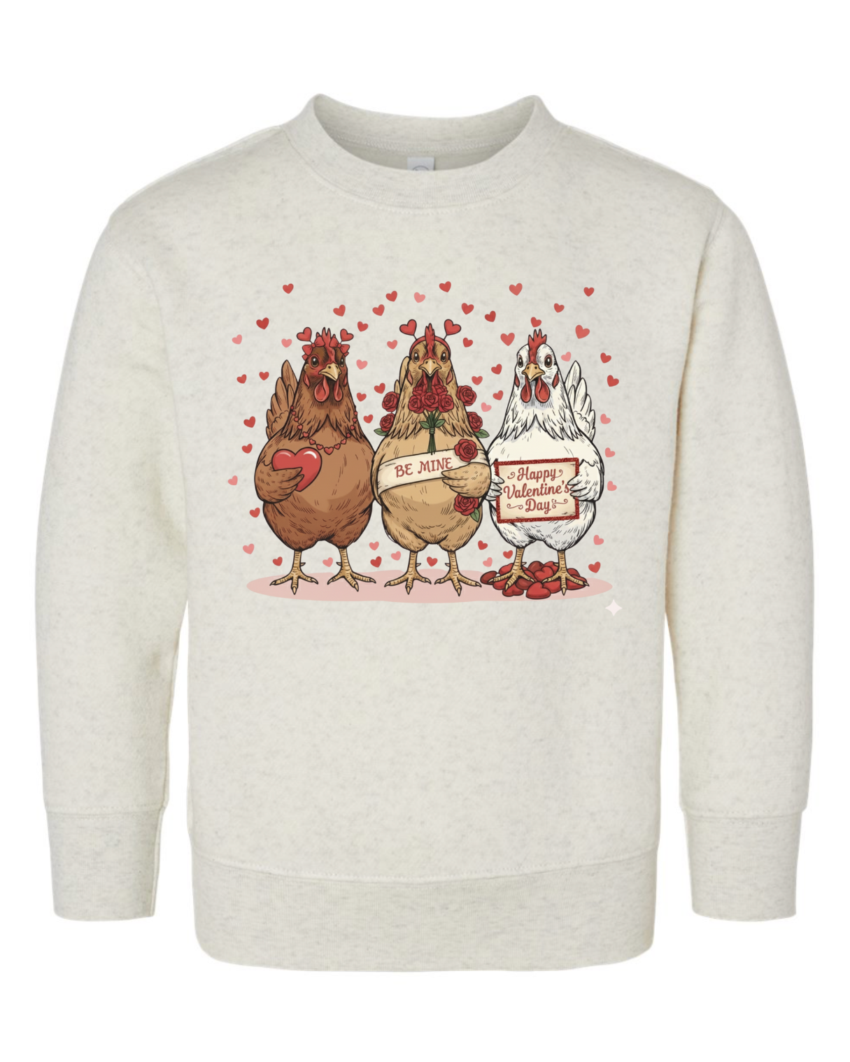 "Valentines Chickens" Toddler Sweatshirt