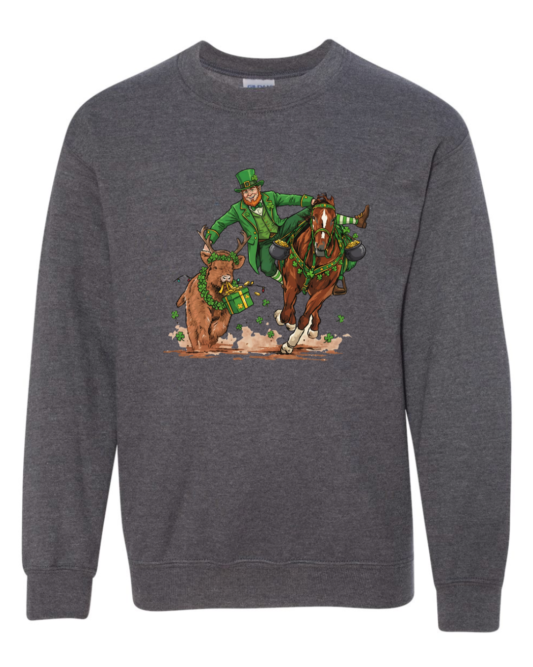 "Steer Wrestling Leprechaun" Youth Sweatshirt