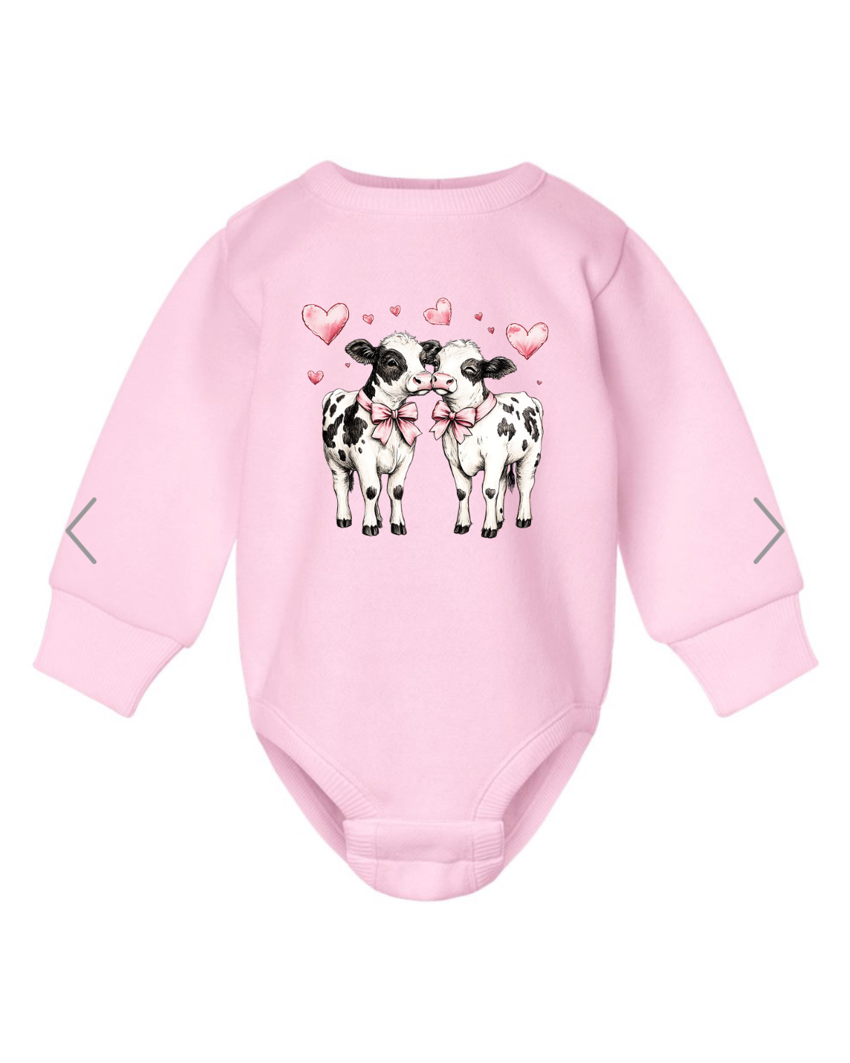 "Valentines Cows" Fleece Onesie